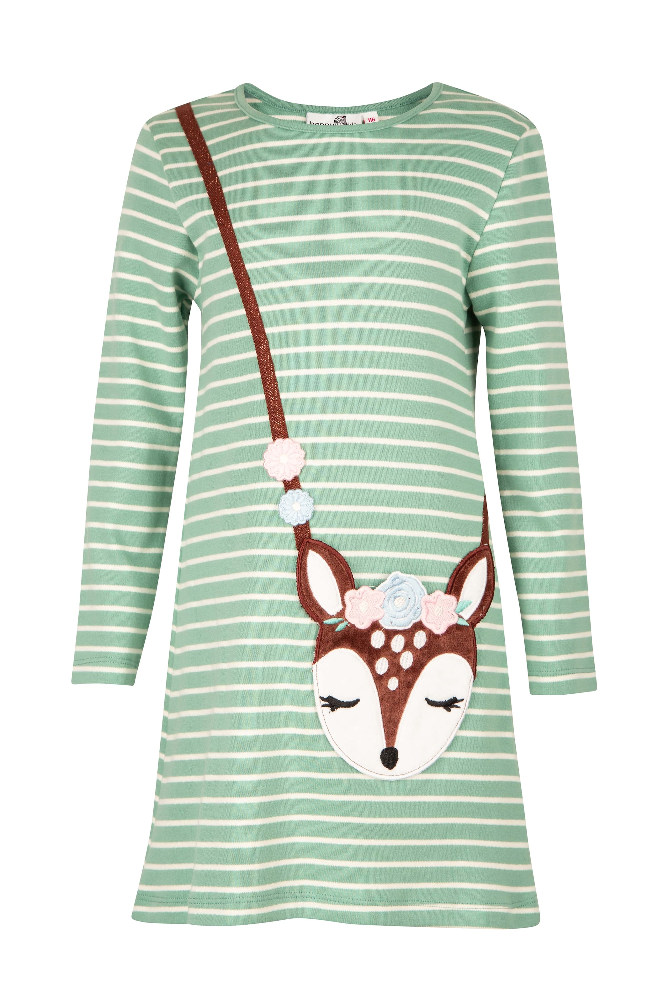 happy girls Рокля в зелено: отпред