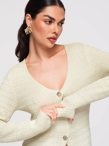 Ombre Gebreid vest in Geel