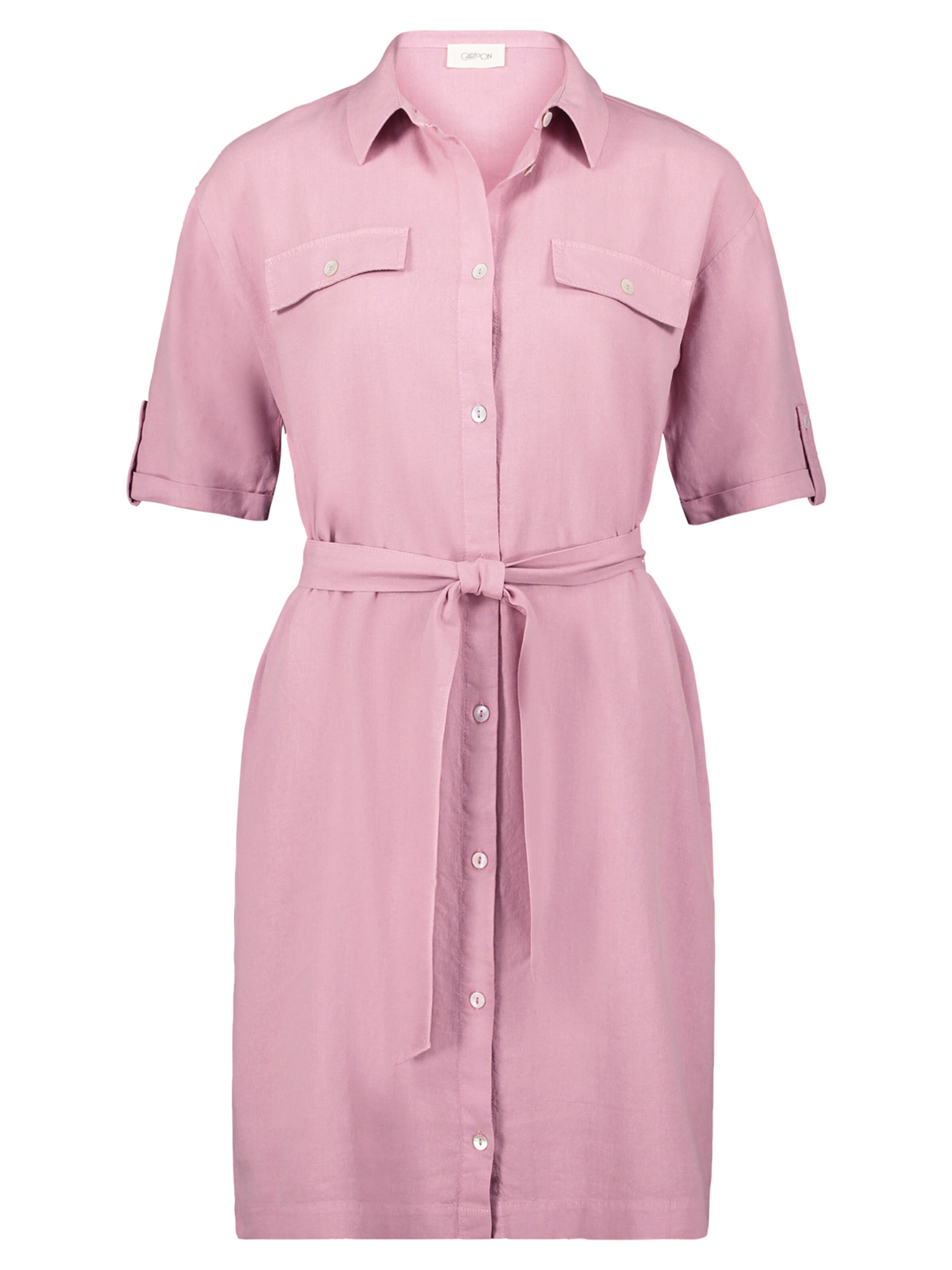 Cartoon Freizeitkleid mit Gürtel in Pink: Vorderseite