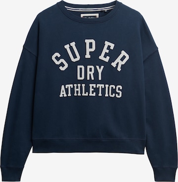 Superdry Sweatshirt 'Athletic Essentials' in Blauw: voorkant