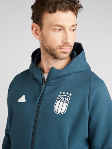 ADIDAS PERFORMANCE - Sudadera con cremallera deportiva 'Italy Travel' en azul