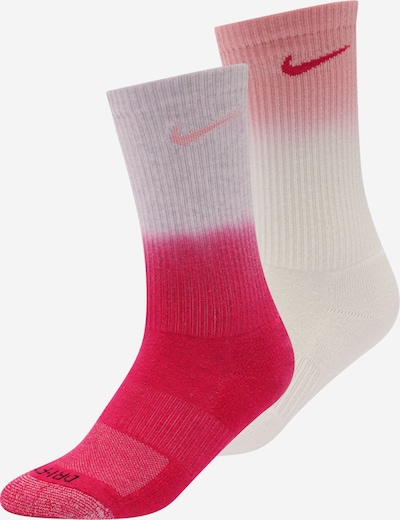 Nike Sportswear Sportsocken 'Everyday Plus' in rosa / dunkelpink / weiß, Produktansicht