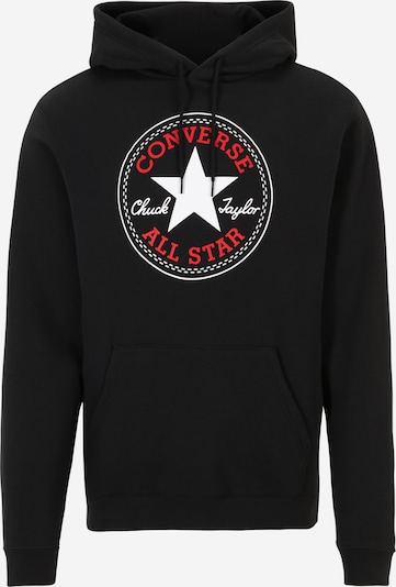 CONVERSE Sweatshirt 'Go-To All Star' in de kleur Rood / Zwart / Wit, Productweergave