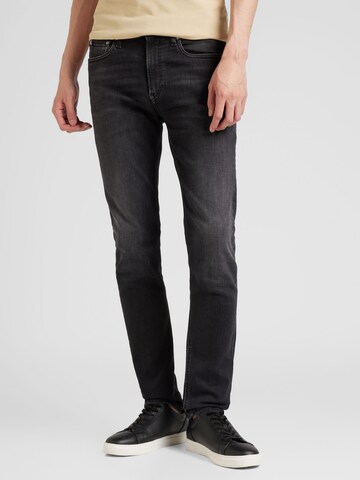 Calvin Klein Jeans Slimfit Jeans in Zwart: voorkant