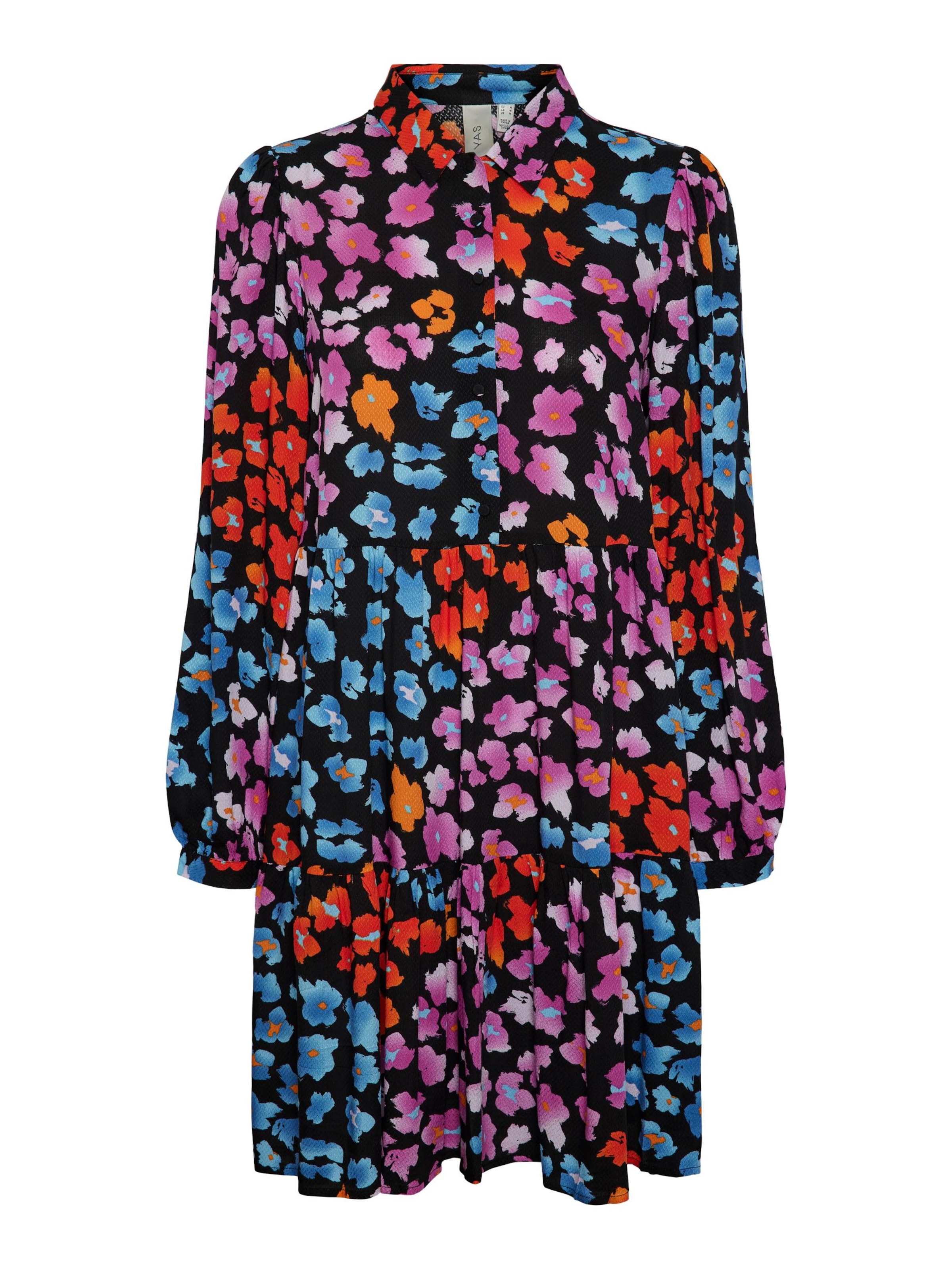 YAS Платье-рубашка 'YASALIRA' в Черный: спереди