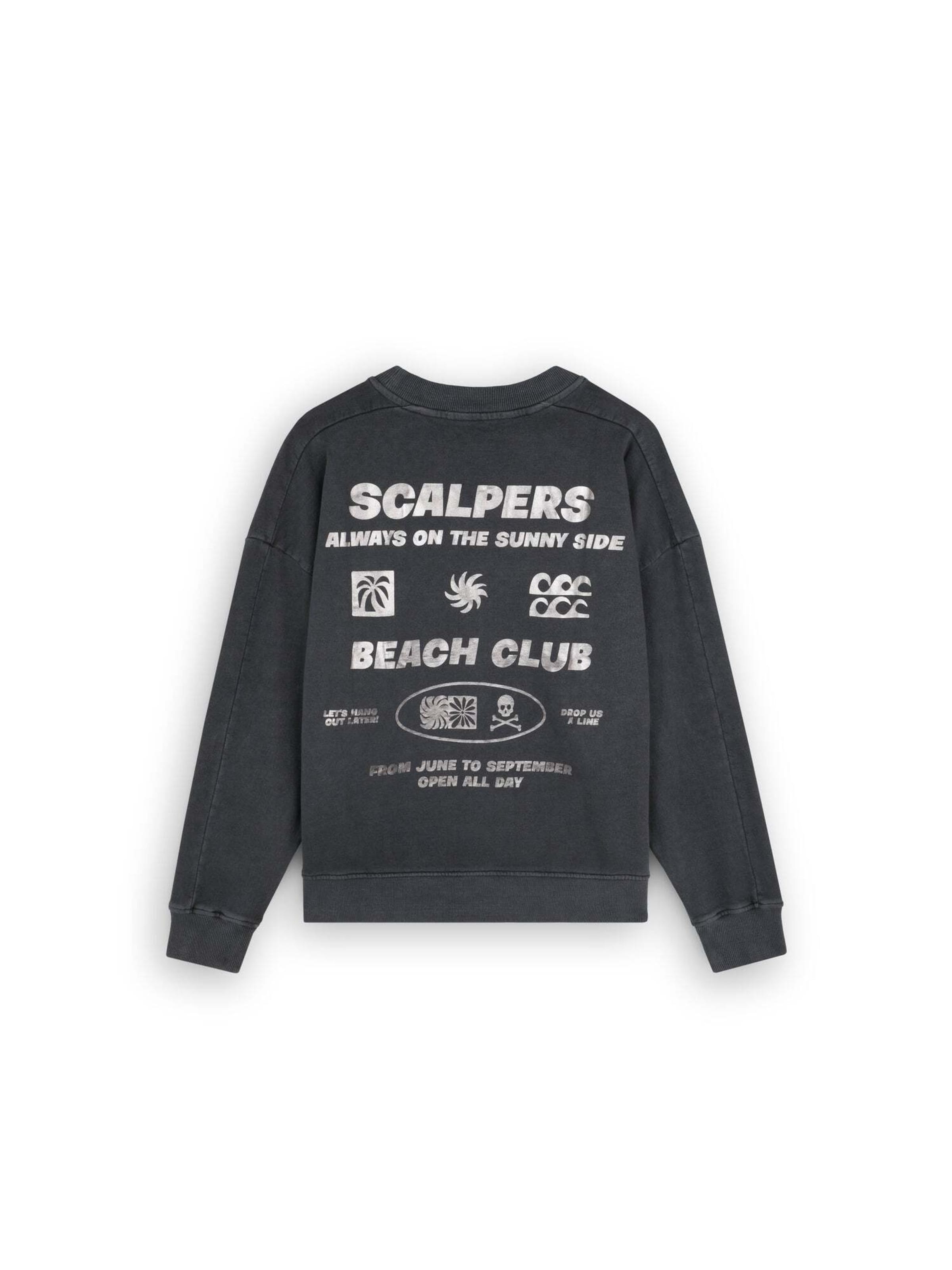 Scalpers Sweatshirt 'Moya Flow' in Grau
