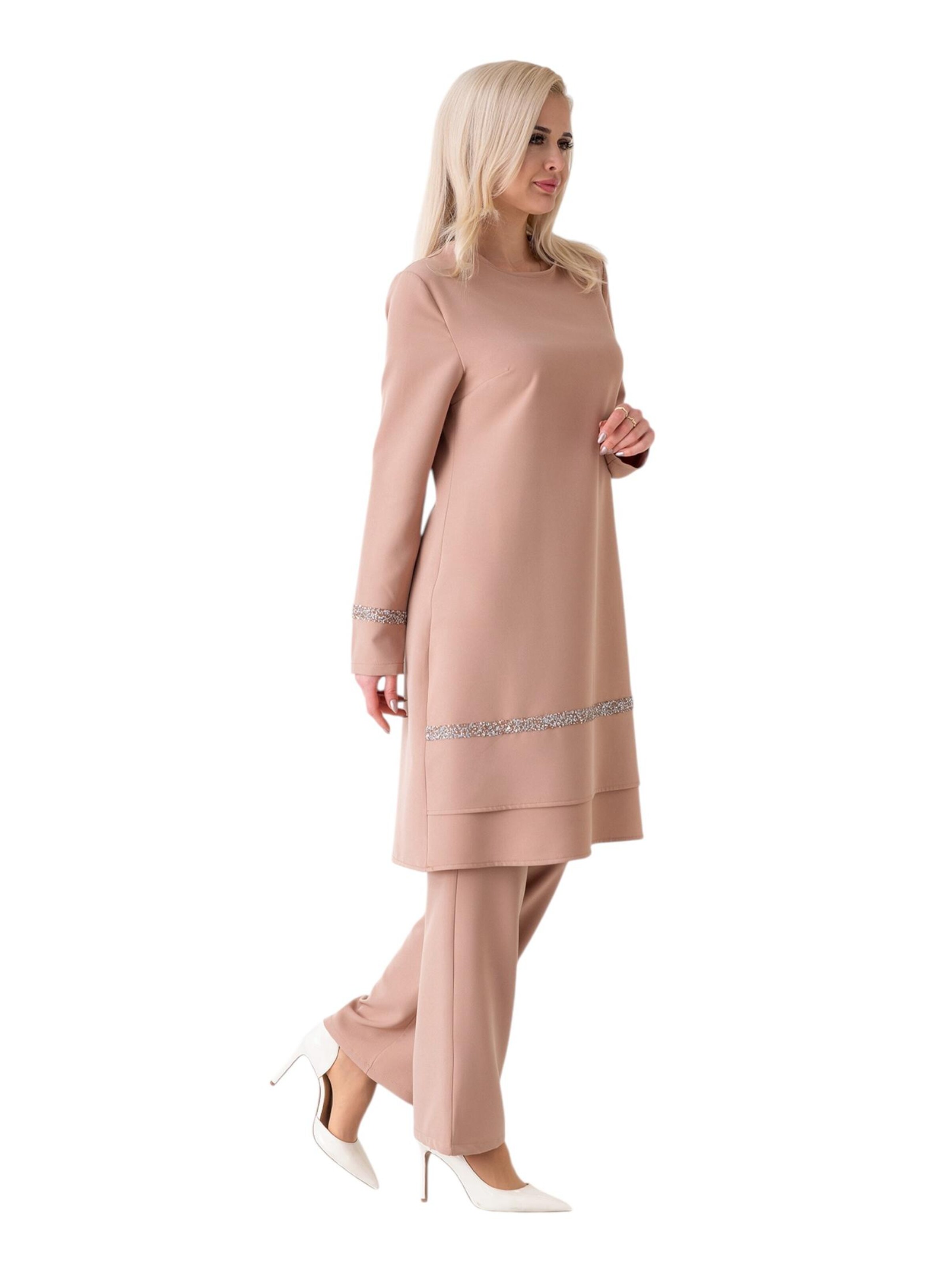 fashionshowcase Buksedragt 'NEVRA' i beige