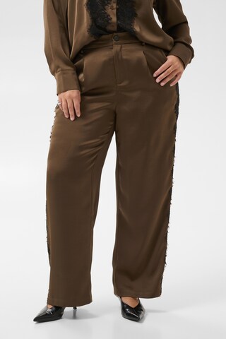 KAFFE CURVE Loosefit Hose 'Thilda' in Braun: Vorderseite
