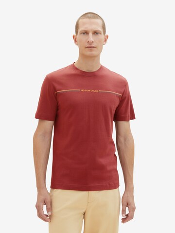 T-Shirt TOM TAILOR en rouge : devant