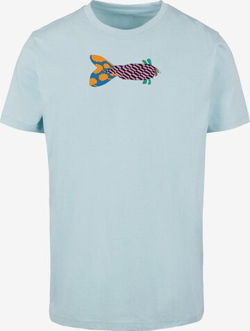 Maglietta 'Yellow Submarine - Fish No.1' di Merchcode in blu: frontale