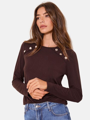 Lipsy Shirt in Brown: front