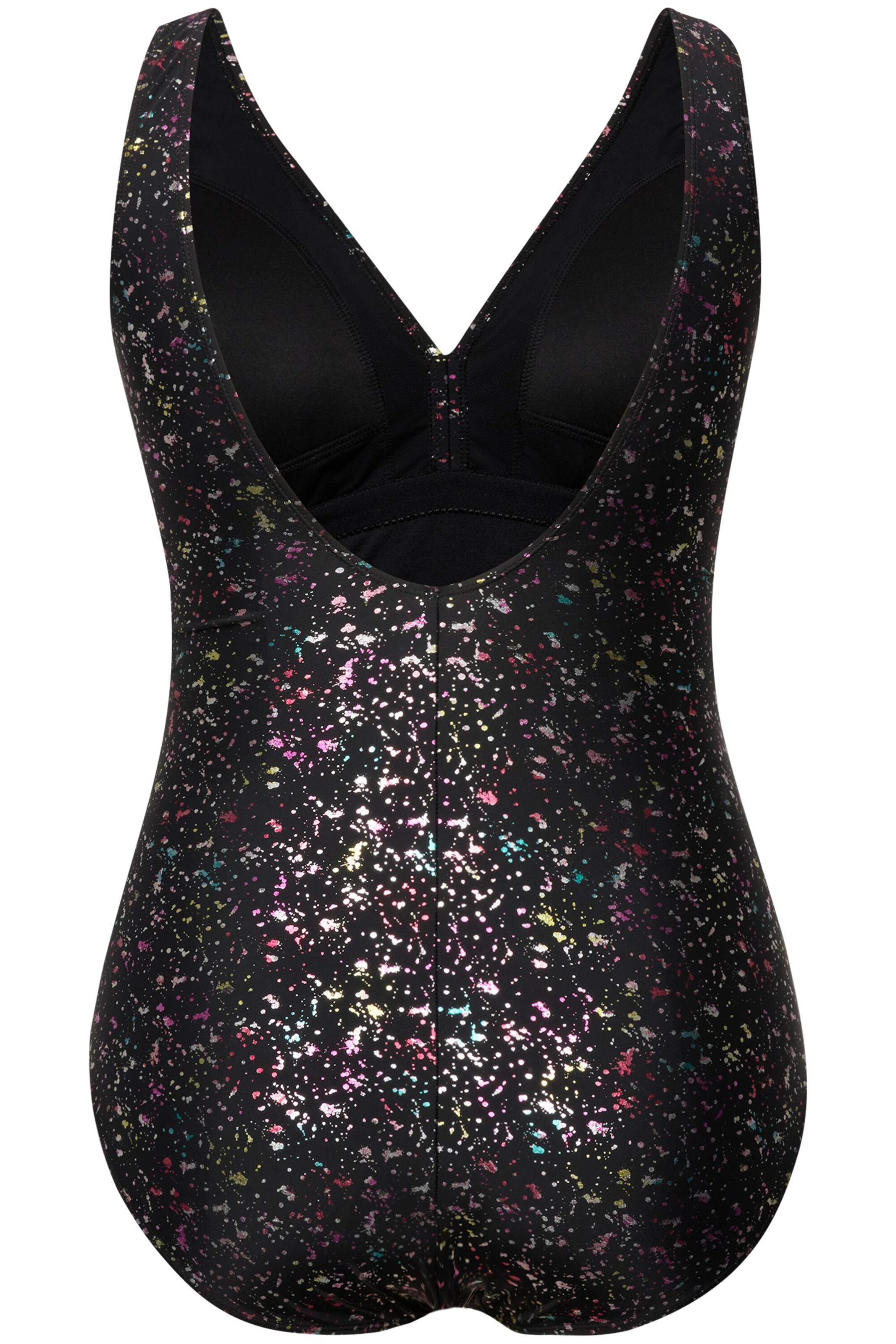 Ulla Popken T-shirt Badpak in Zwart