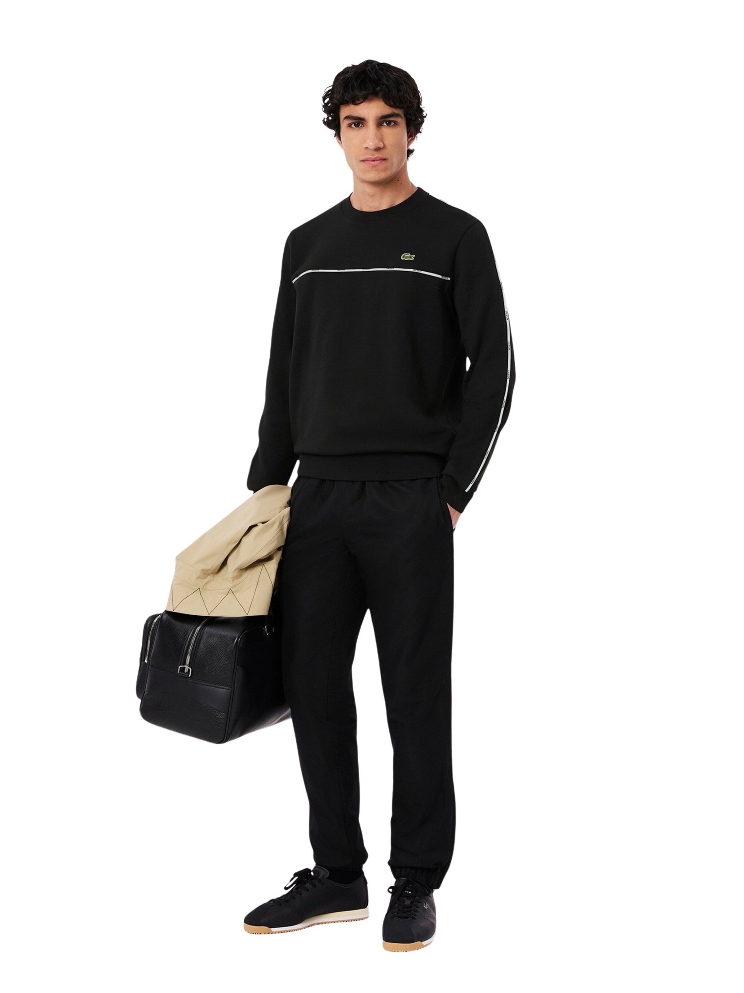 LACOSTE Sweatshirt i sort