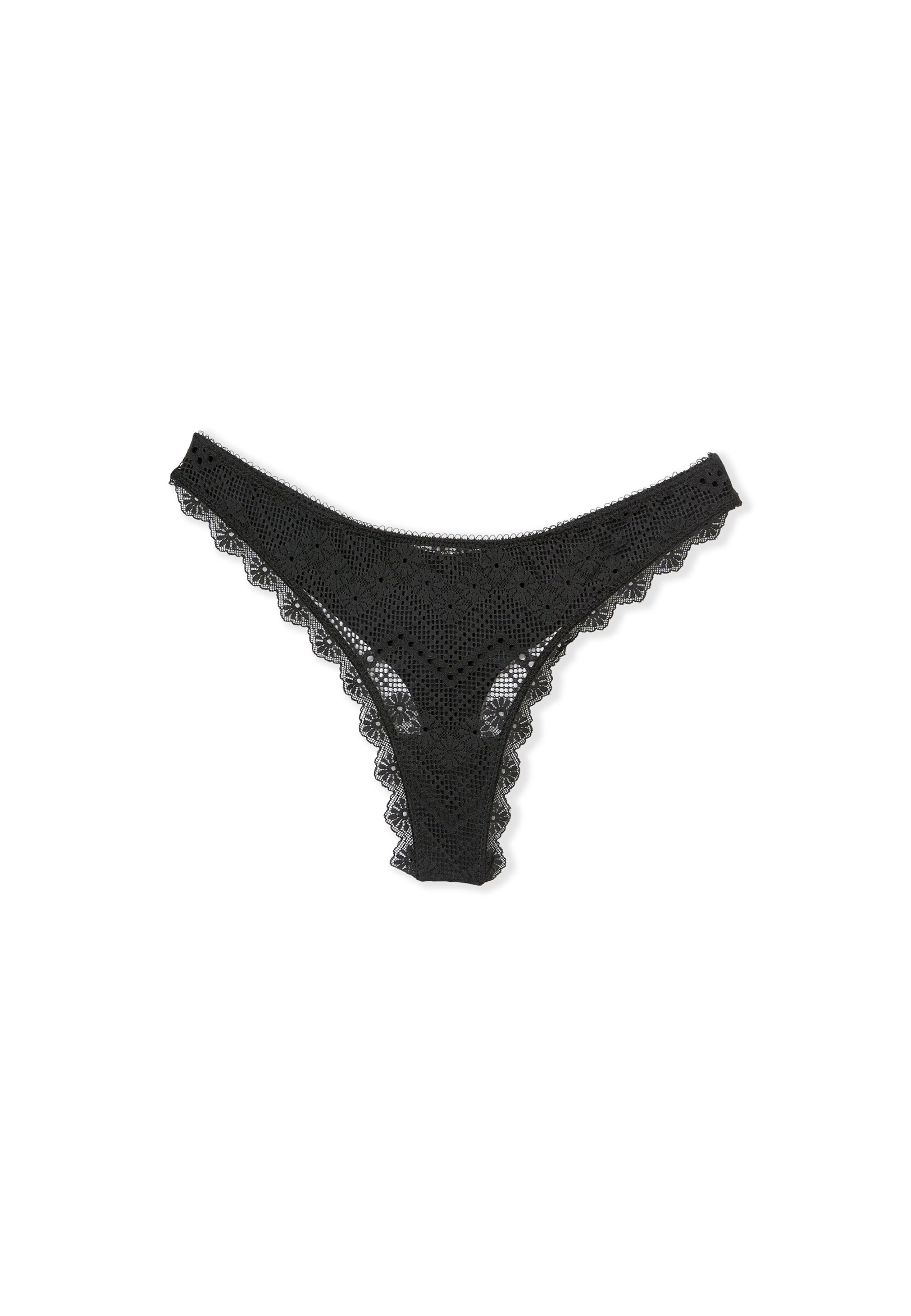 ETAM Thong 'Eclipse' in Black: front