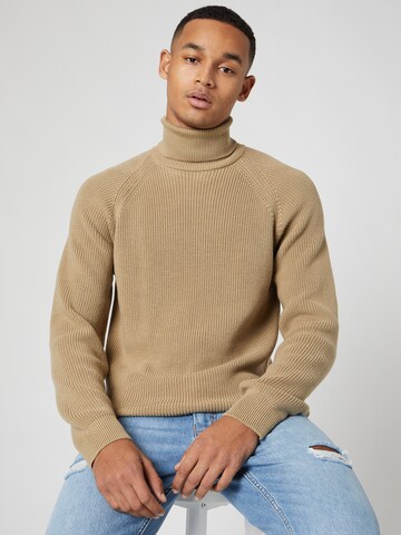 Kosta Williams x About You Sweater in Beige: front