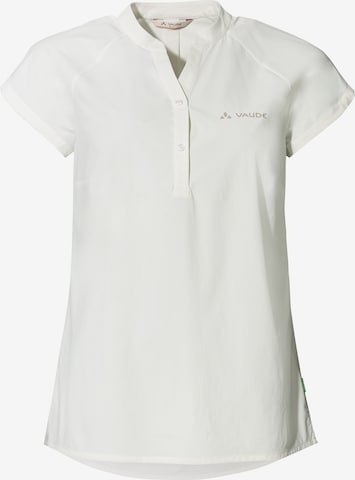 VAUDE Athletic Button Up Shirt 'Yaras II' in White: front