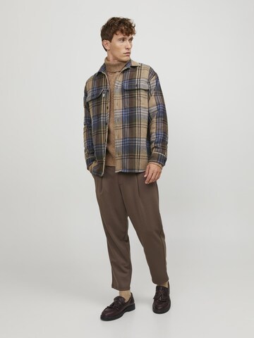 JACK & JONES Comfort fit Overhemd in Bruin