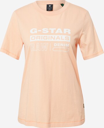 T-shirt G-Star RAW en orange : devant