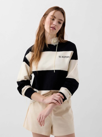 Scalpers Sweater majica u bež / crna, Pregled proizvoda