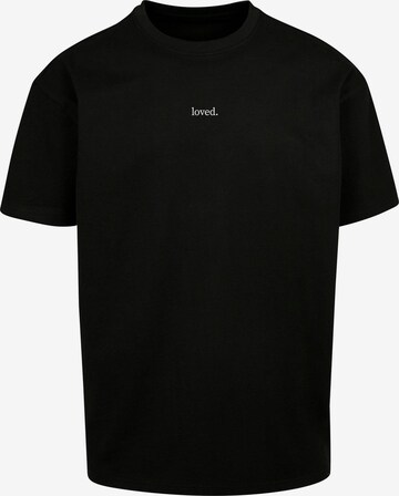 Merchcode Shirt 'Love' in Zwart: voorkant