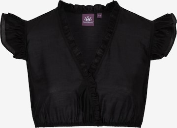 Blouse folklorique 'Fran' SPIETH & WENSKY en noir : devant