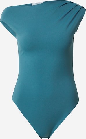 ABOUT YOU Košeľové body 'Justine' - Zelená: predná strana