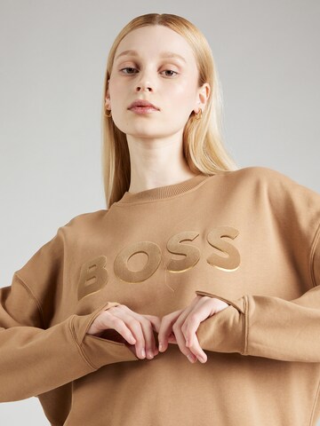 Sweat-shirt 'Econa' BOSS en beige