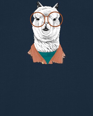 T-Shirt 'Lama' Watapparel en bleu