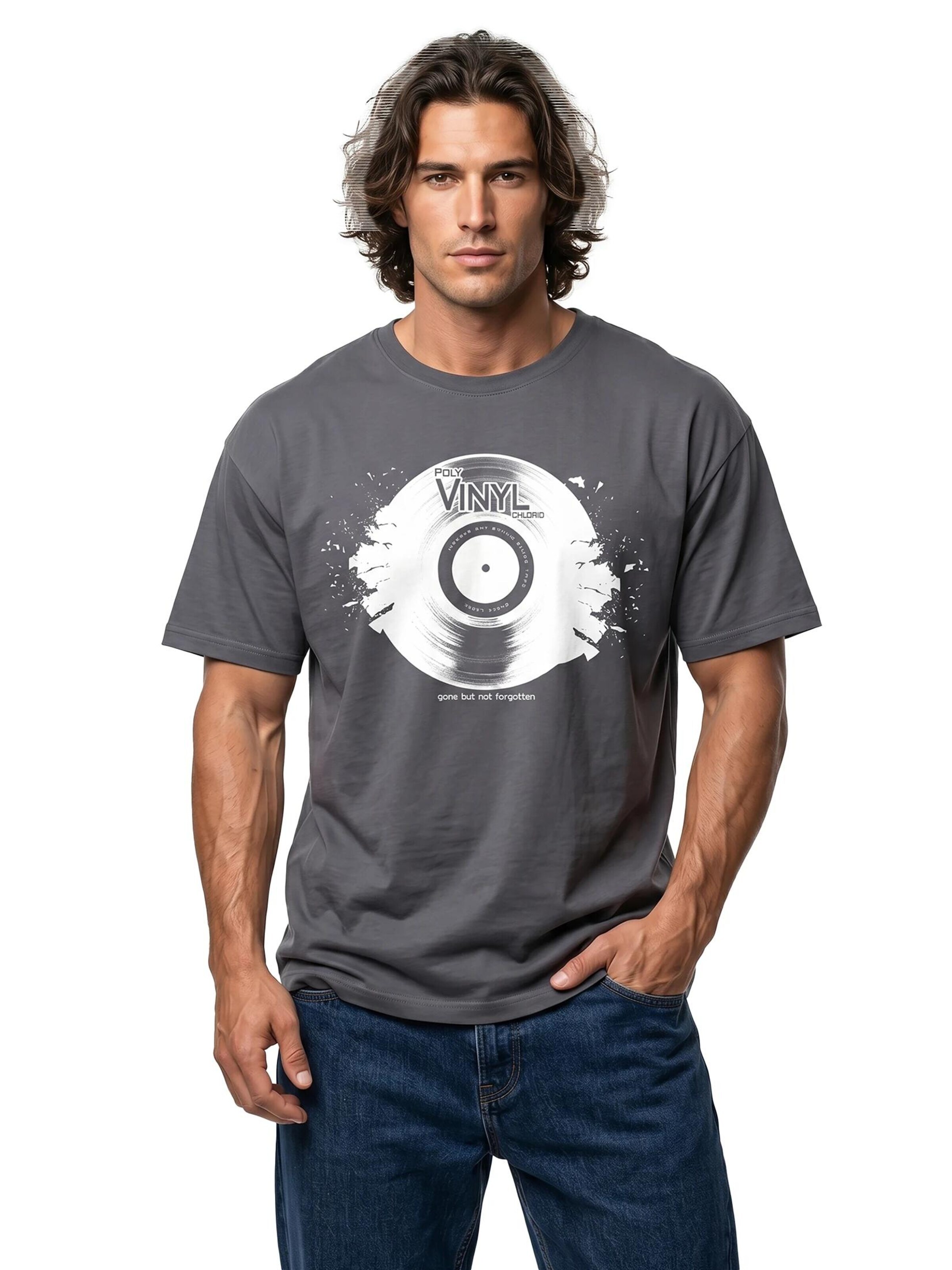 MAKAYA Shirt 'Vinyl' in Grey