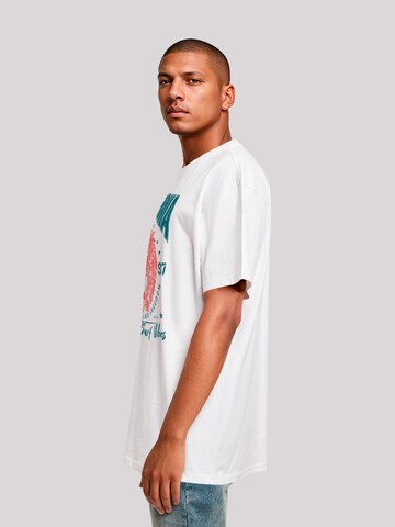 T-Shirt 'California skull summer vibes' F4NT4STIC en blanc