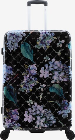 ELLE Suitcase 'Floret' in Black: front