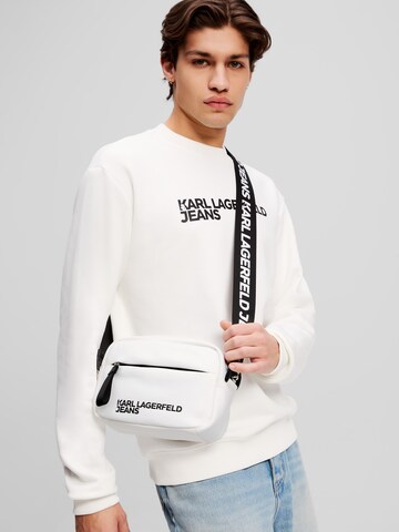 KARL LAGERFELD JEANS Сумка через плечо ' UMHÄNGETASCHE AUS NYLON ' в Белый: спереди