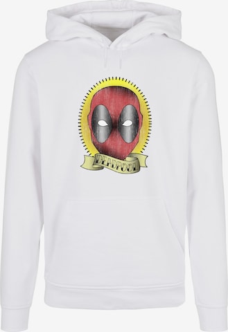 ABSOLUTE CULT Sweatshirt 'Deadpool - Tattoo' in White: front