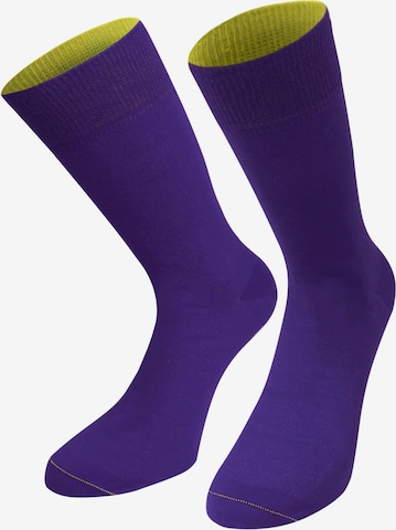 Chaussettes normani en violet : devant