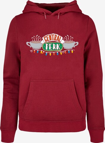 ABSOLUTE CULT Sweatshirt 'Friends - Central Perk Christmas Lights' in Rood: voorkant