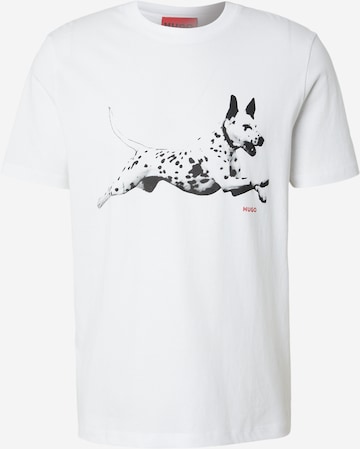 T-Shirt 'Dirunn' HUGO en blanc : devant