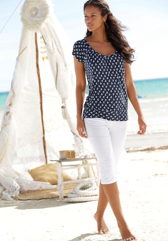 BEACH TIME Skinny Jeans in White: front