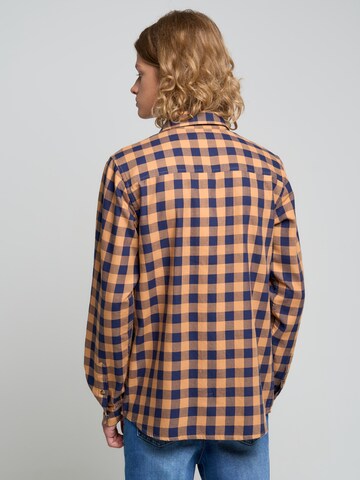 BIG STAR Regular fit Button Up Shirt 'Salwati' in Brown