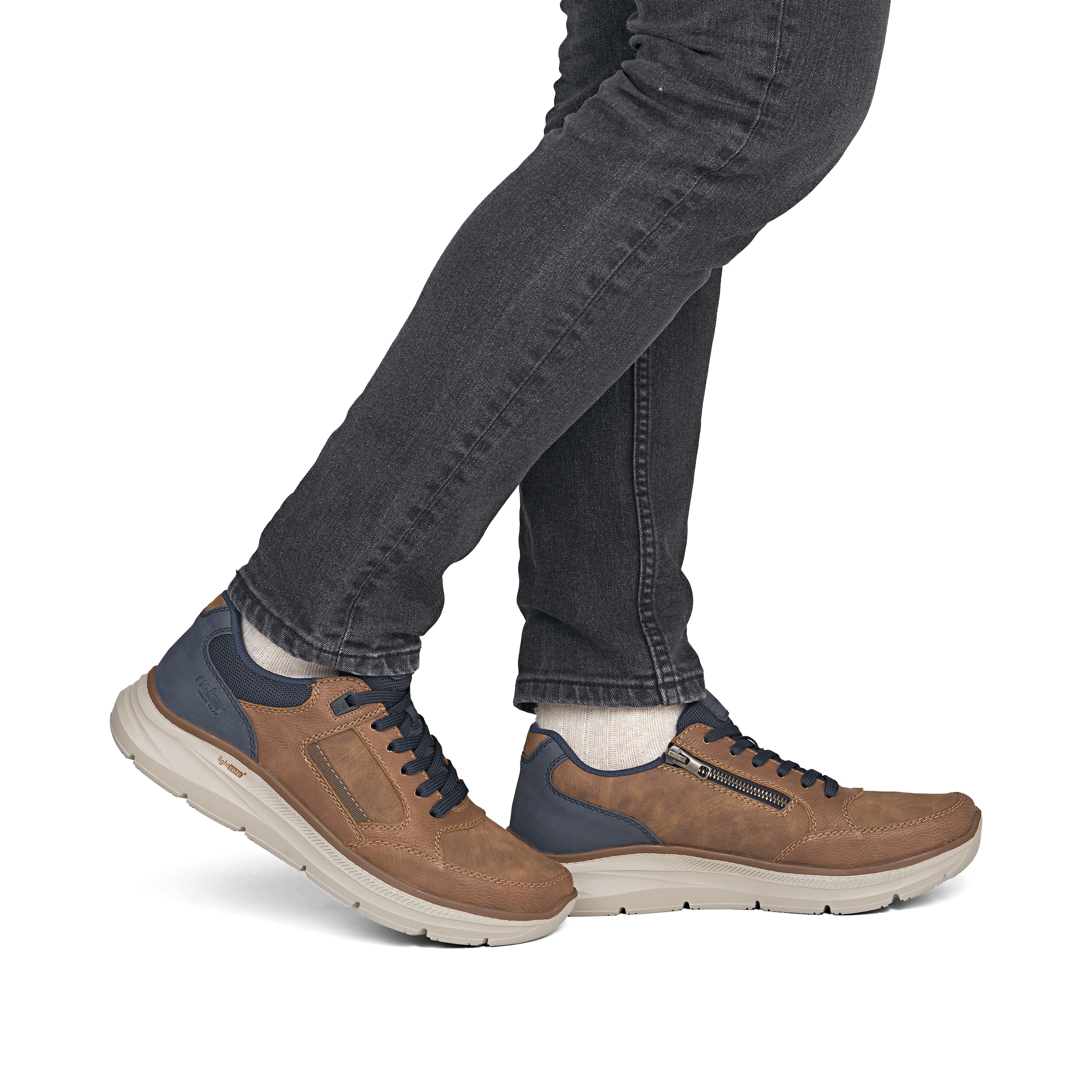 Chaussure de sport à lacets Rieker en marron