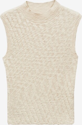 MANGO Gebreide top 'PALA' in Beige: voorkant