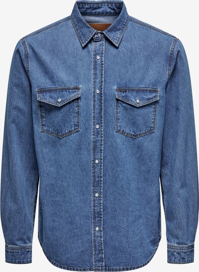 Only & Sons Chemise 'Bane' en bleu denim, Vue avec produit