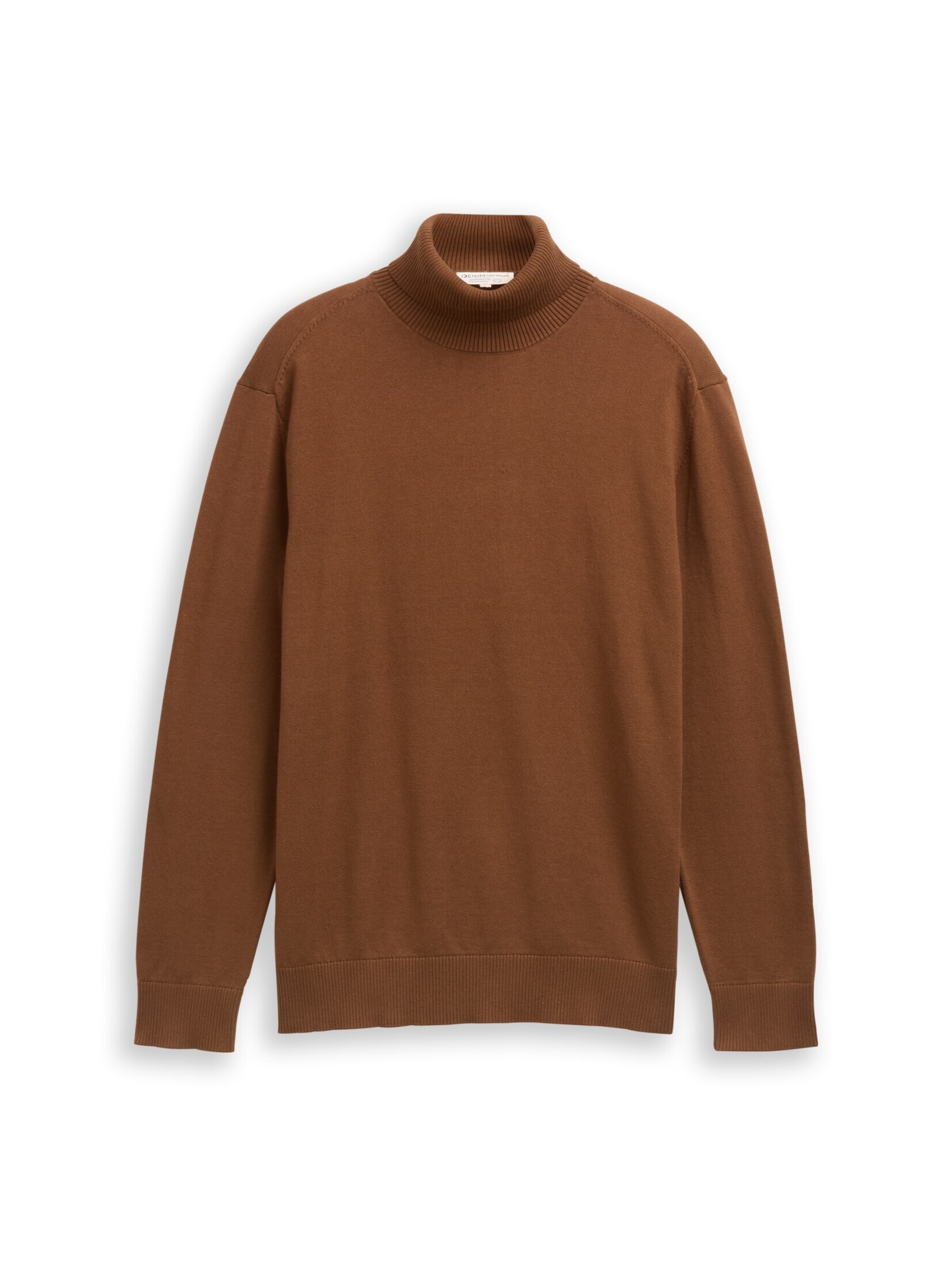 TOM TAILOR DENIM Sweater in Brown: front