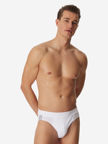 SCHIESSER Slip '95/5 Stretch - Organic Cotton' in Wit: voorkant