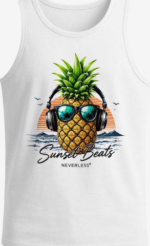 Neverless Shirt 'Sunset Beats' in Weiß: Vorderseite
