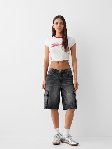 Loosefit Jeans cargo Bershka en noir