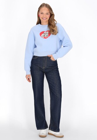 MYMO Sweatshirt 'Pop' in Blauw