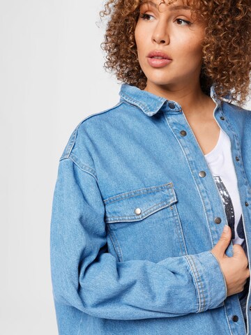 Nasty Gal Plus Between-Season Jacket in Blue