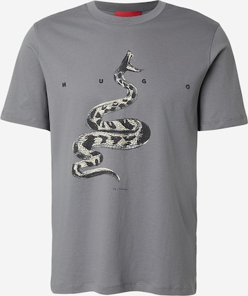 Tricou 'Discorb' de la HUGO pe gri: față