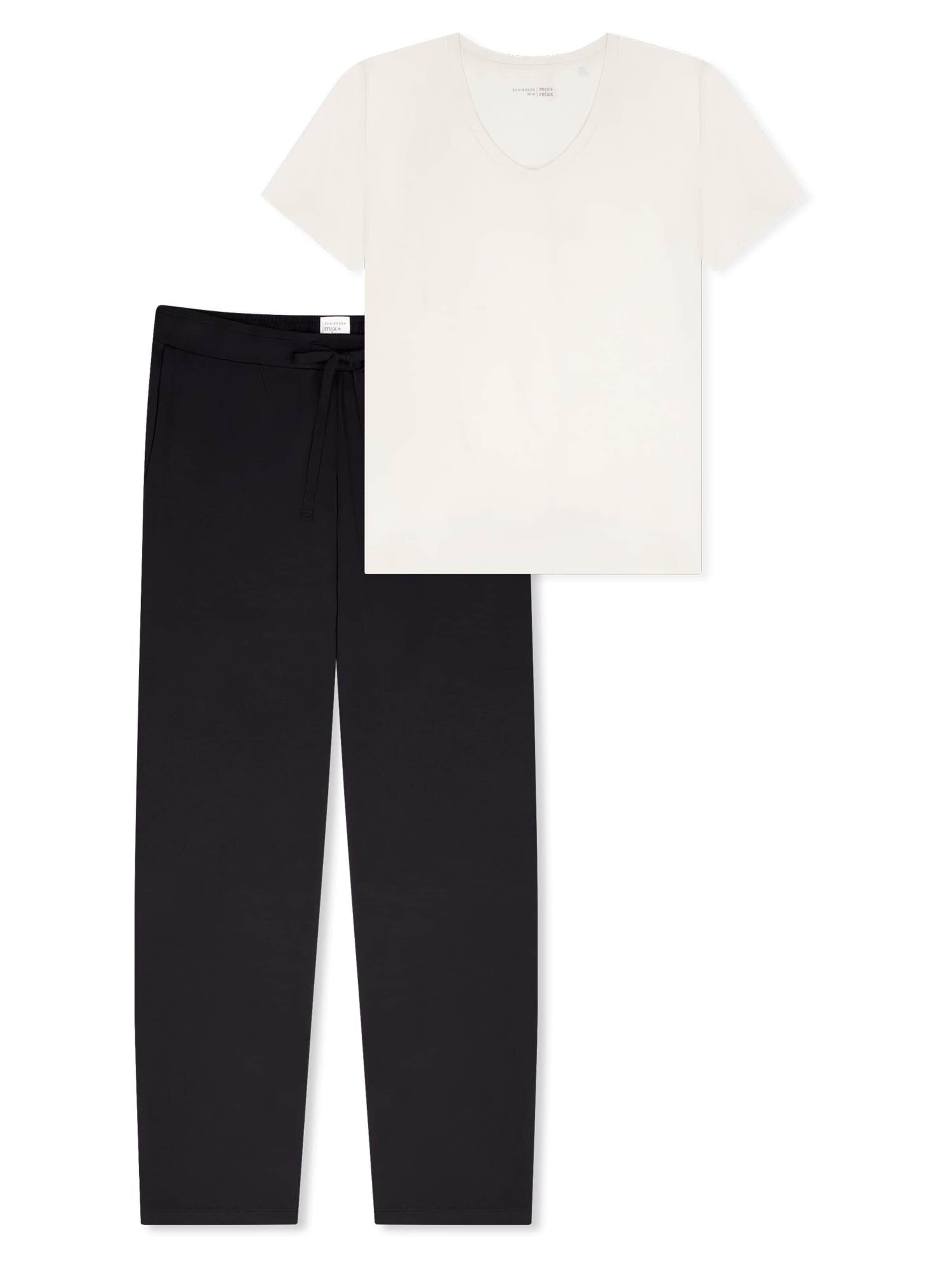 SCHIESSER Pyjama 'Mix & Relax' in Blau: Vorderseite