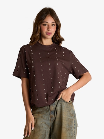 T-shirt Jijil en marron : devant